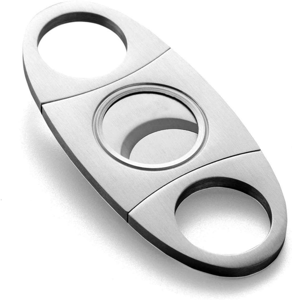 Anything & Everything Stainless Steel Pocket Cigar Cutter with Double Guillotine Cutter Blades Nipping Off The end of Cigar for Most Size of Cigars
