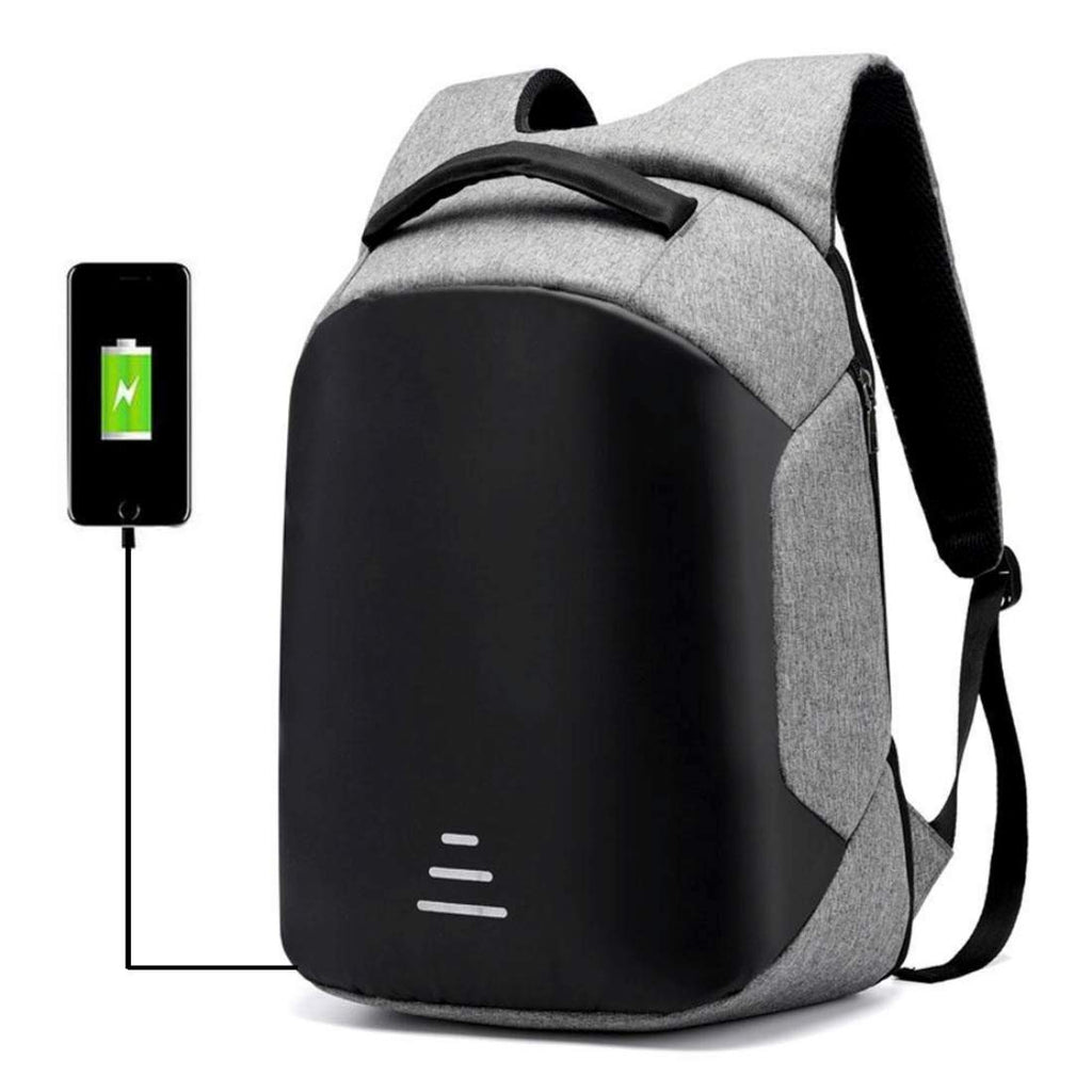 Anything & Everything Anti Theft Backpack Laptop Bag with USB Charging Port for Laptop 15.6 Inch (Grey)