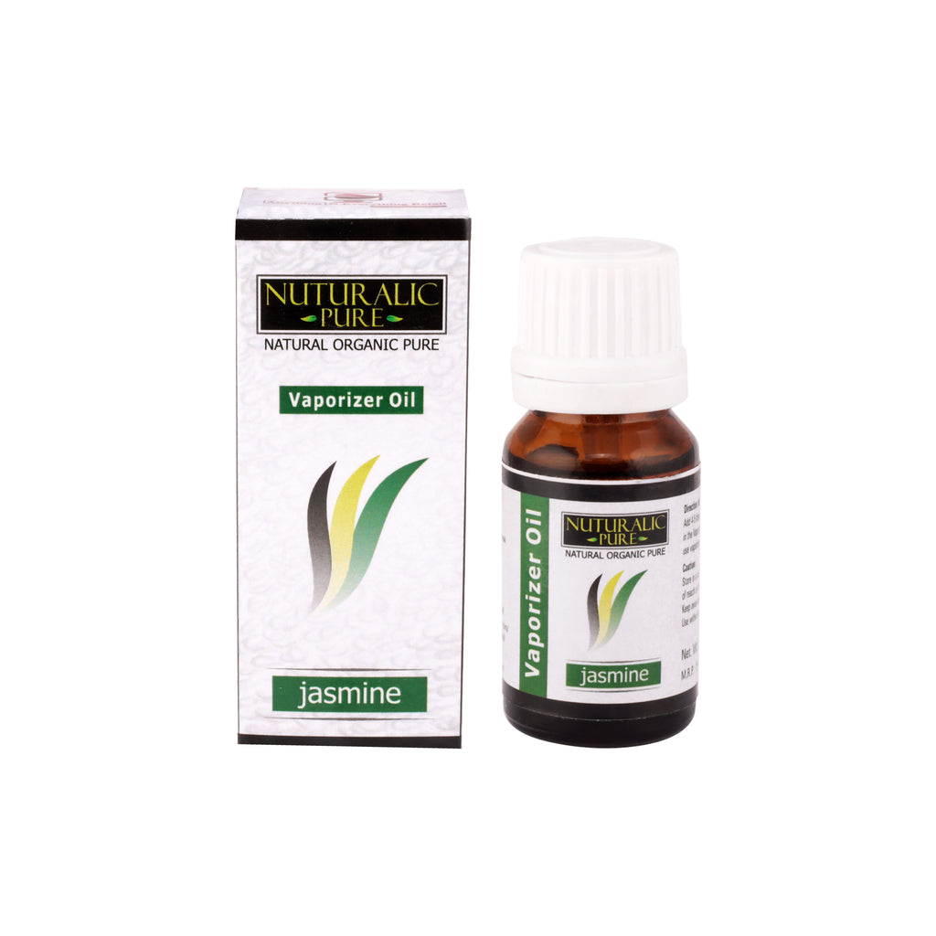 Naturalic Pure Jasmine Oil 10ml for Aromatherapy, Massage, Aroma Diffusers & Humidifier (Natural Organic Pure)