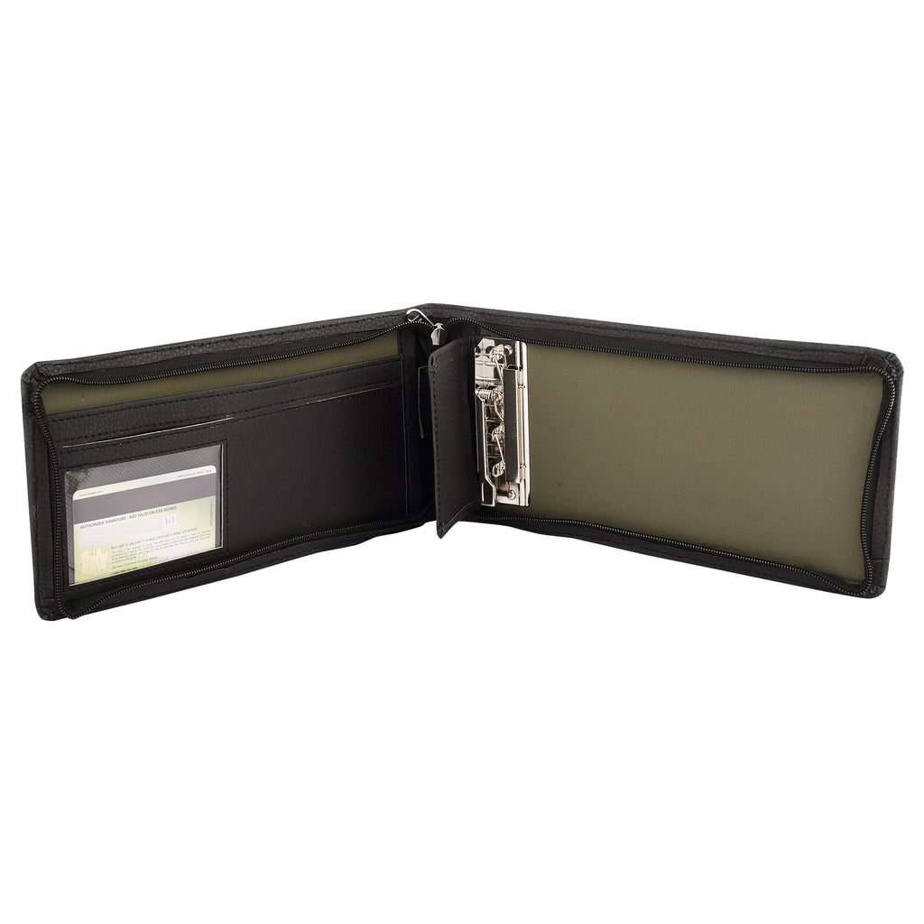 Anything & Everything Cheque Book Holder for Cards, Cheque Book, Documents / Traveling Wallet (Black)