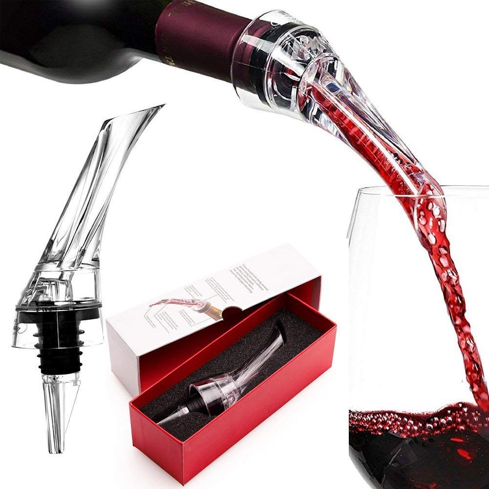 Anything & Everything Wine Aerator Pourer Spout - Professional Quality 2-in-1 Attaches to Any Wine Bottle for Improved Flavour, No-Drip or Spill