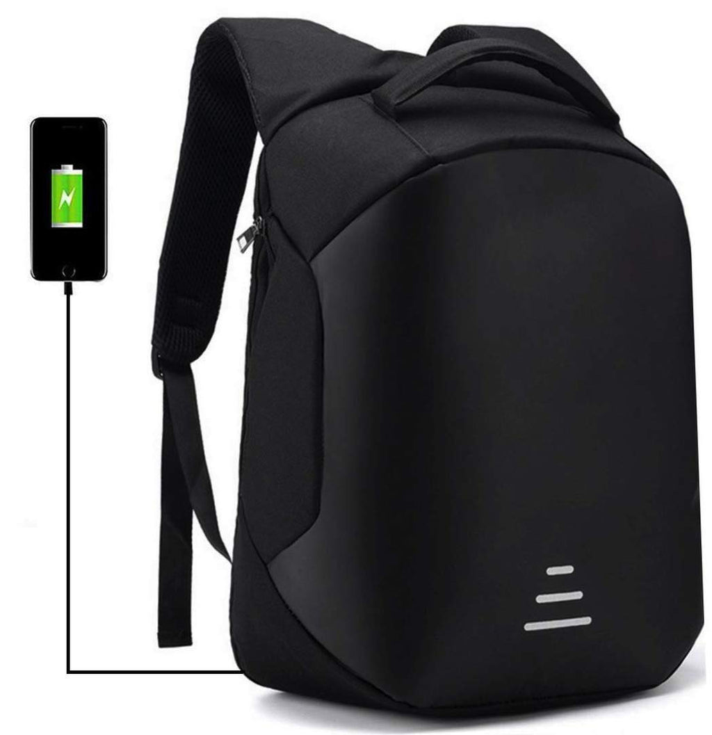 Anything & Everything Anti Theft Backpack Laptop Bag with USB Charging Port for Laptop 15.6 Inch (Black)