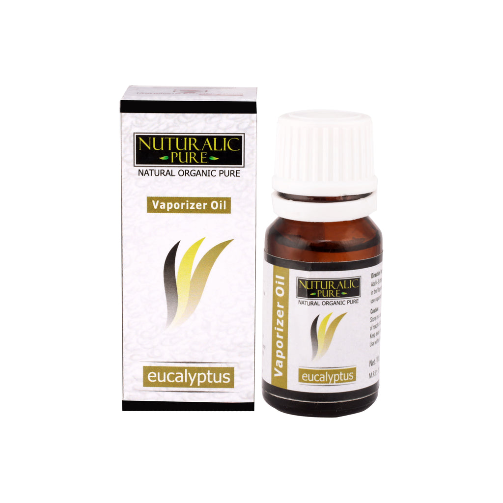 Naturalic Pure Eucalytus Oil 10 ml For Aromatherapy, Massage, Aroma Diffusers & Humidifier (Natural Organic Pure)