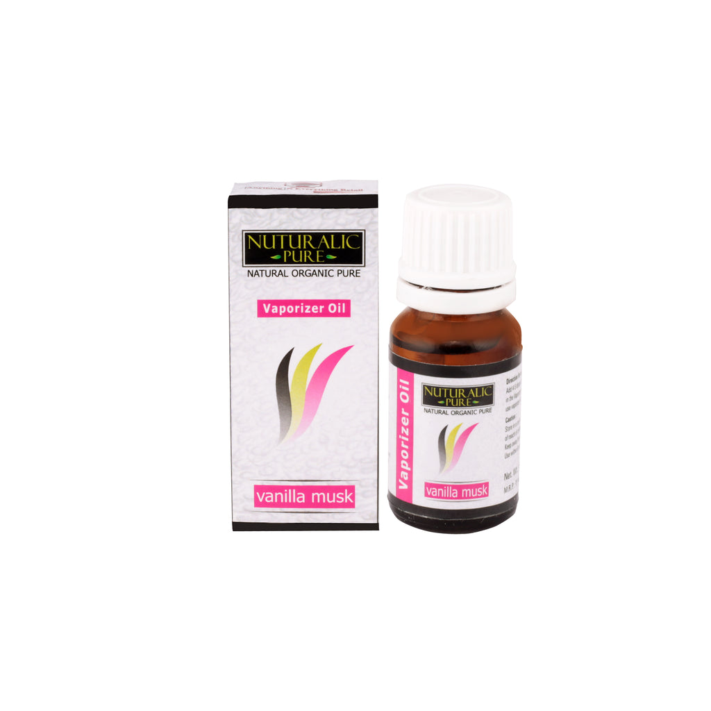 Naturalic Pure Vanilla Musk Oil 10ml For Aromatherapy, Massage, Aroma Diffusers & Humidifier (Natural Organic Pure)