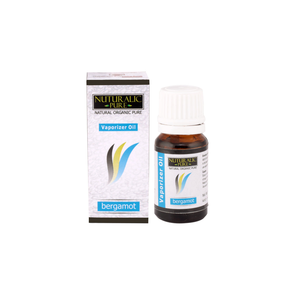Naturalic Pure Bergamot Oil 10ml for Aromatherapy, Massage, Aroma Diffusers & Humidifier (Natural Organic Pure)