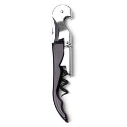 Anything & Everything Stainless Steel Wine Cork Screw, Sommelier Knife Style with Bottle Opener - Black